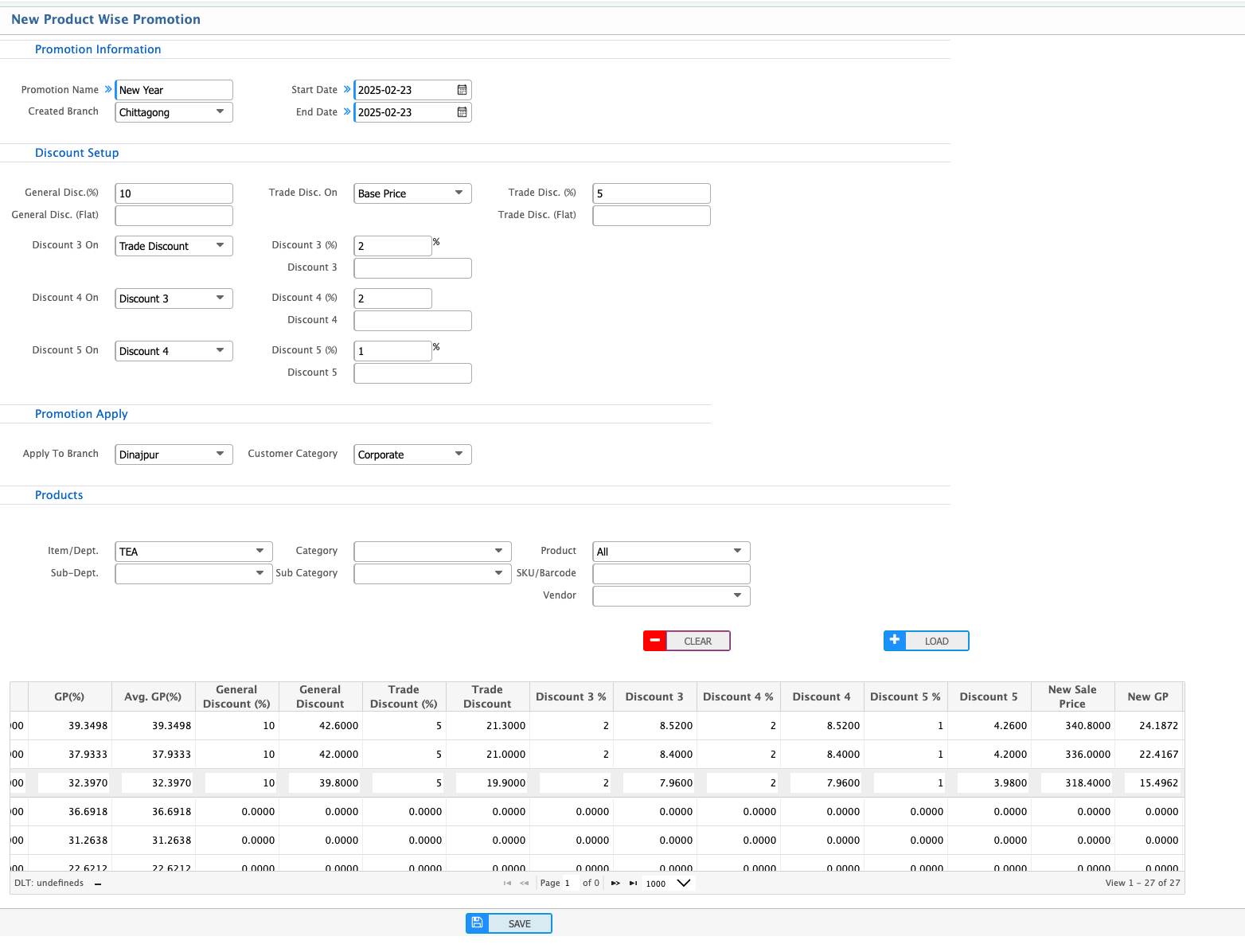 Add promotion product wise